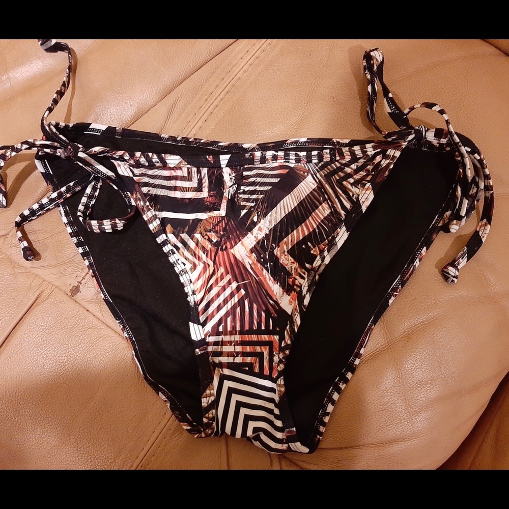 EXPRESS L PRINTED BIKINI BOTTOM